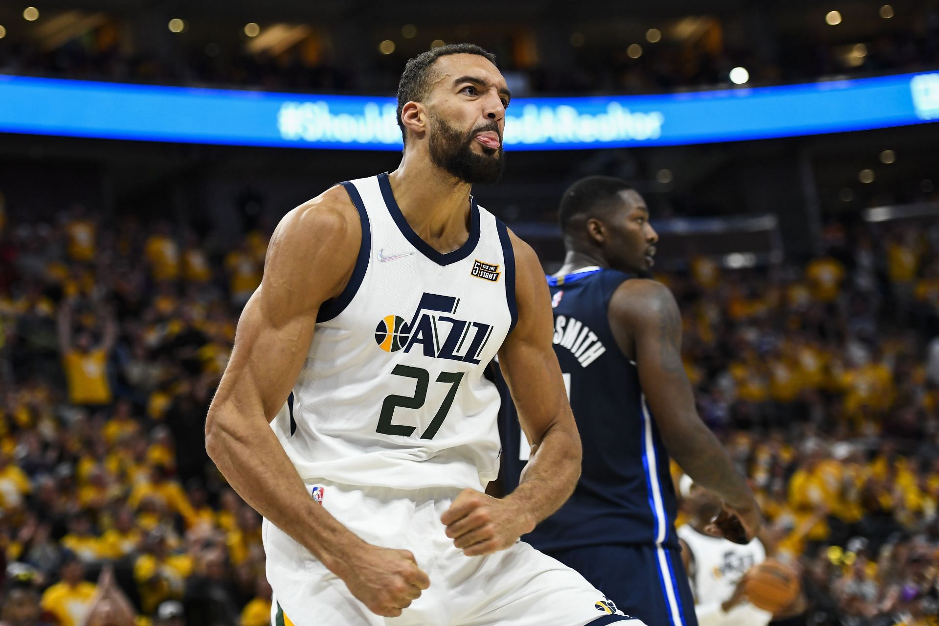 Rudy Gobert during the Dallas Mavericks vs Utah Jazz - Game Four