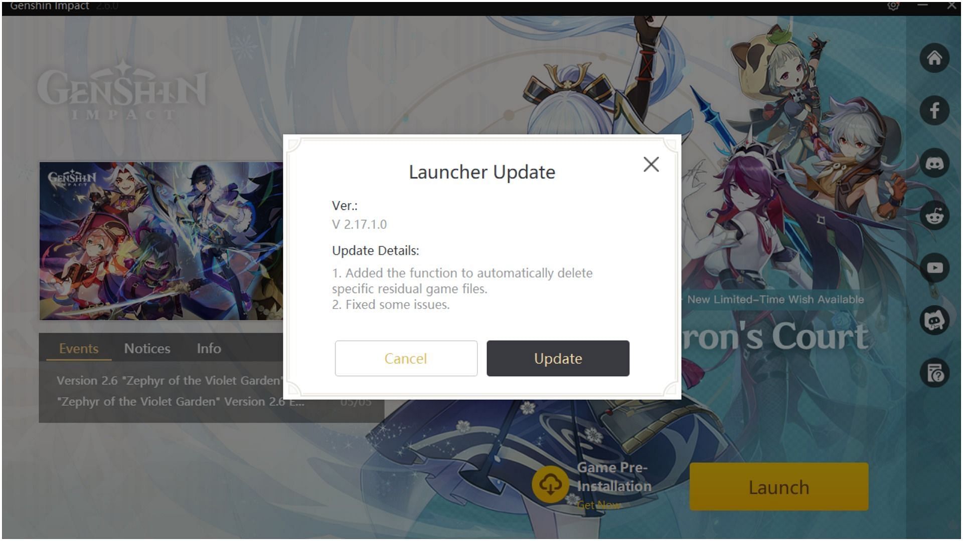 Genshin Impact official launcher on PC (Image via Hoyoverse)