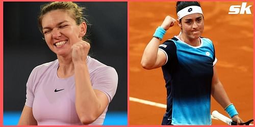 Simona Halep (L) & Ons Jabeur will face off in an exciting quarterfinal clash