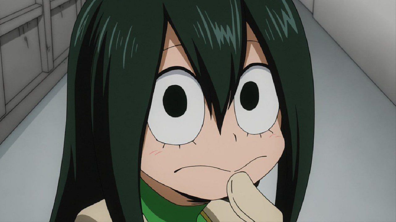 Tsuyu Asui as seen in the series&#039; anime (Image via Studio Bones)