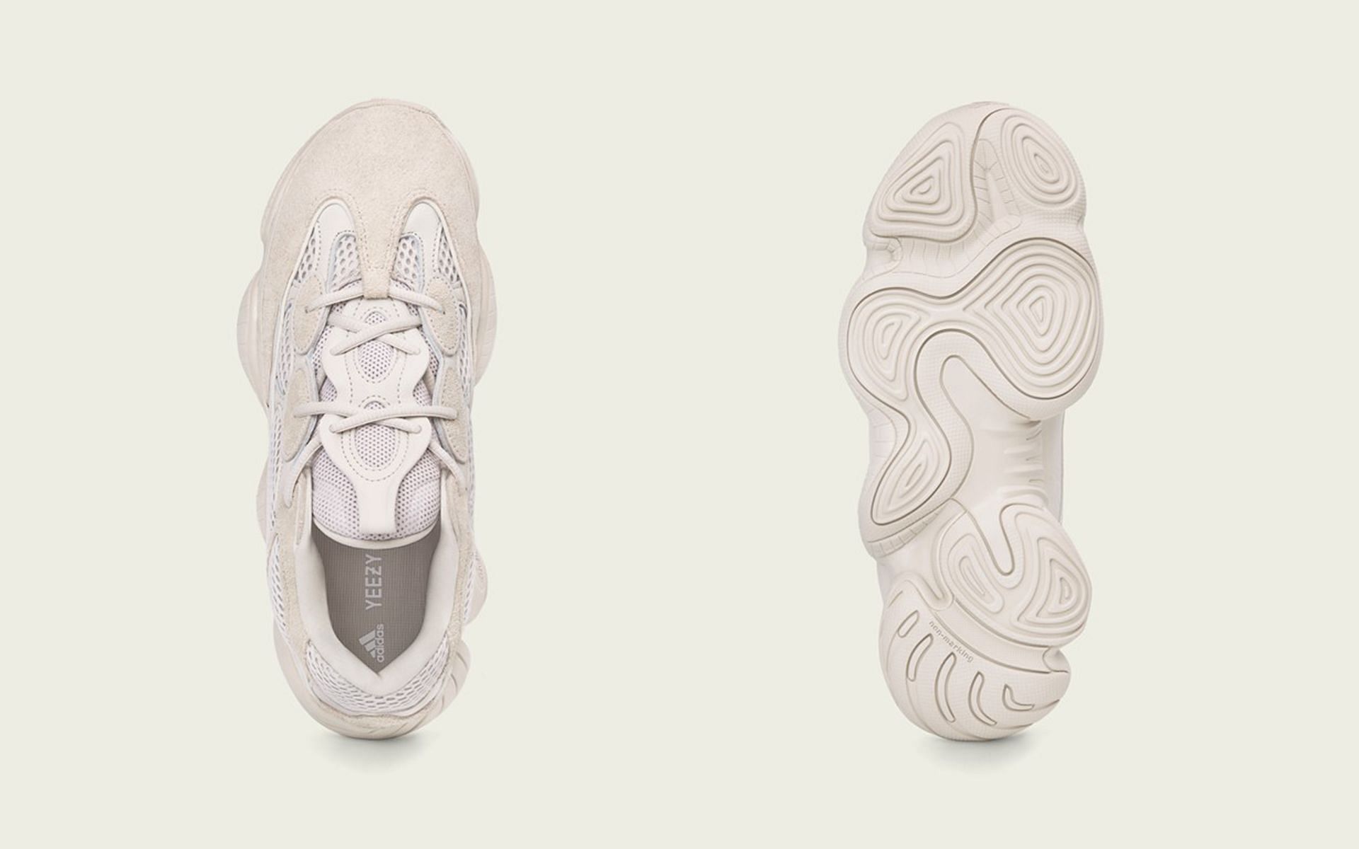 The Yeezy 500 Blush originally dropped during the NBA All-Star weekend in 2018 (Image via Adidas)