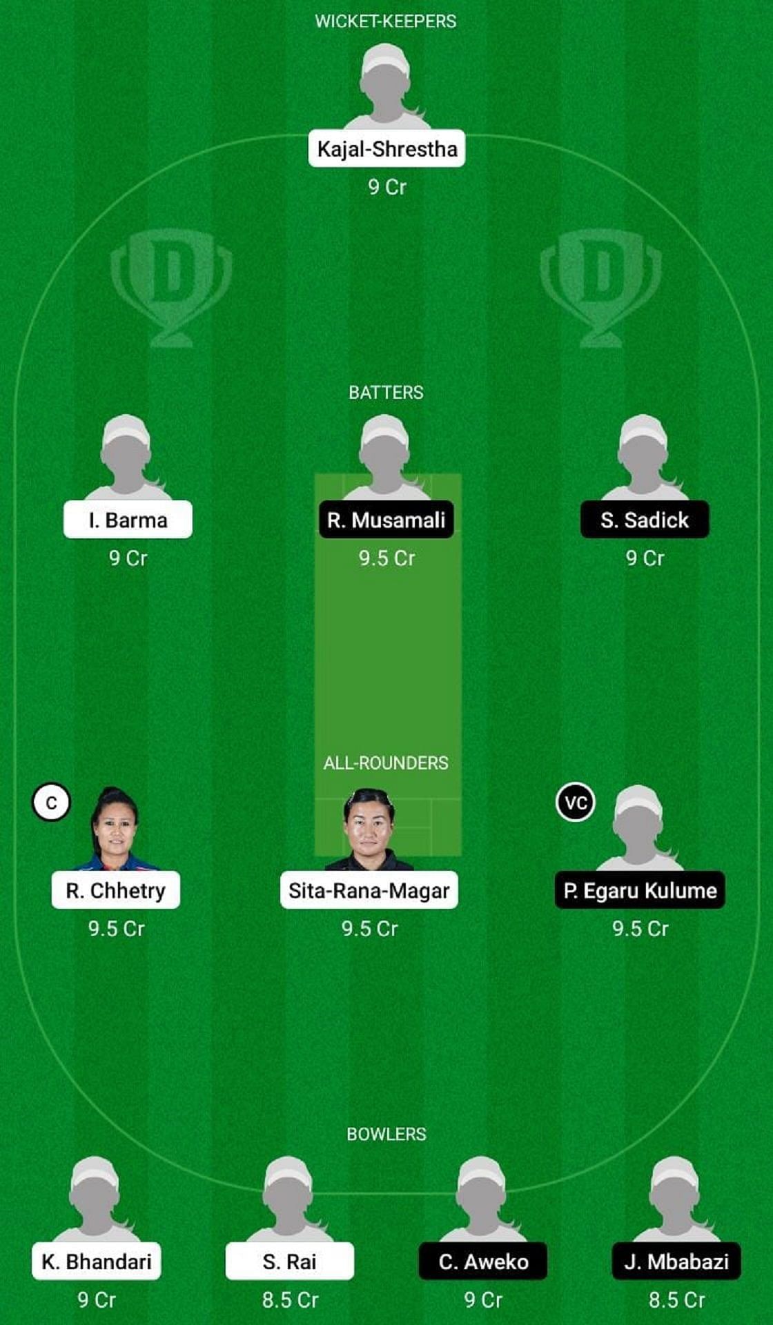 NP-W vs UG-W Dream11 Fantasy Suggestion #1