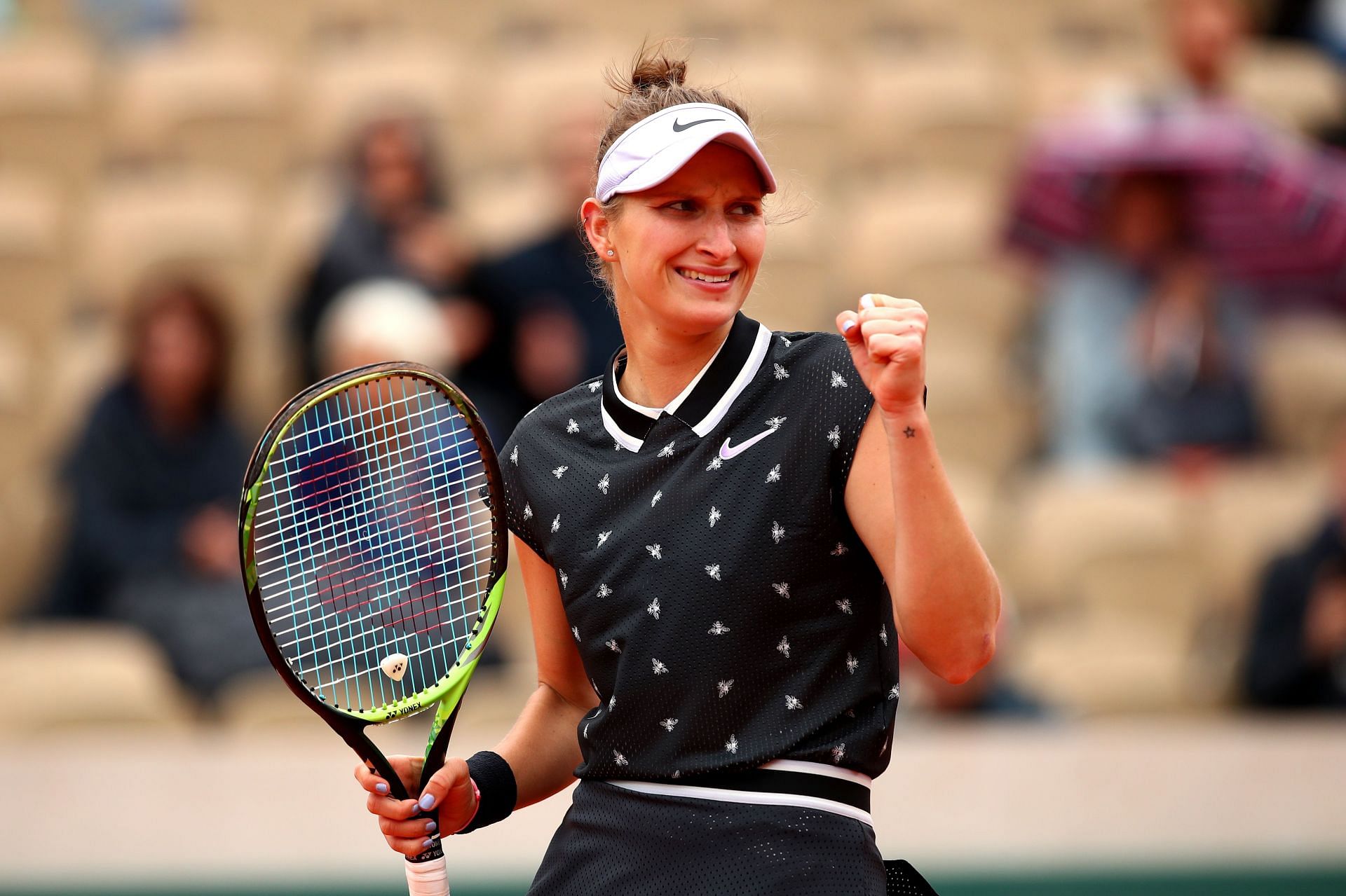 Marketa Vondrousova at the 2019 Roland Garros.