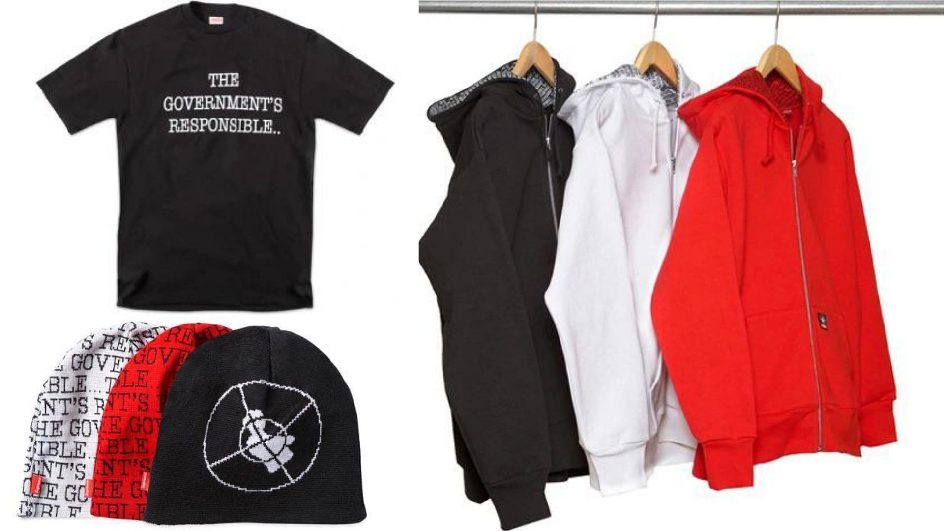 Apparel collection introduced in partnership with Public Enemy (Image via Supreme)