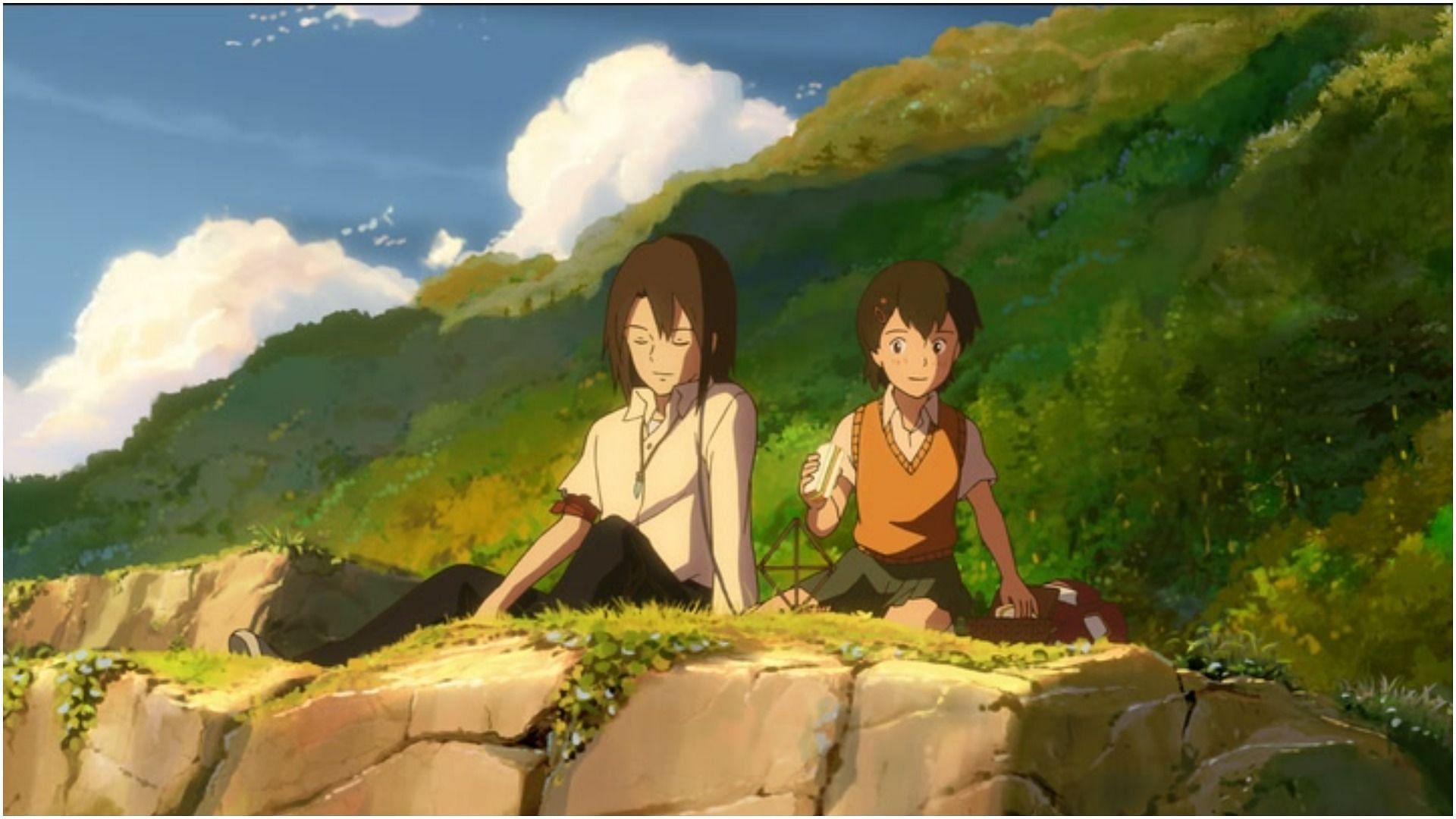 Shun and Asuna, as seen in Children Who Chase Lost Voices (Image via CoMix Wave Films)
