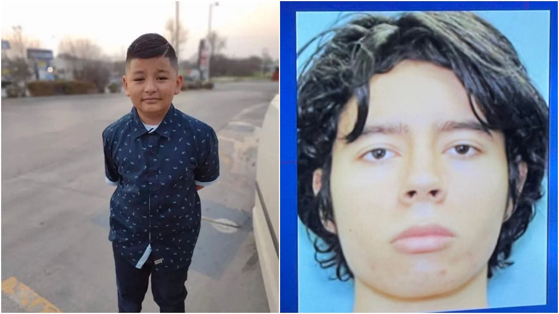 Xavier, Javier, 10, first victim of the Texas Mass Shooting, and the gunman, Salvador Ramos, 18 (Image via Twitter)