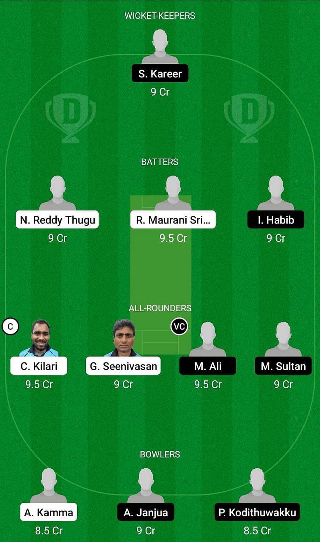 HSG vs UCC Fantasy Suggestion Team 1