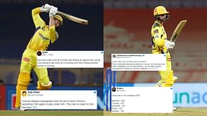 "Not letting CSK fans feel absence of Faf!"- Fans erupt as Devon Conway smacks third consecutive fifty in IPL 2022