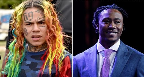 Rapper Tekashi 6ix9ine and former NFL WR Brandon Marshall.