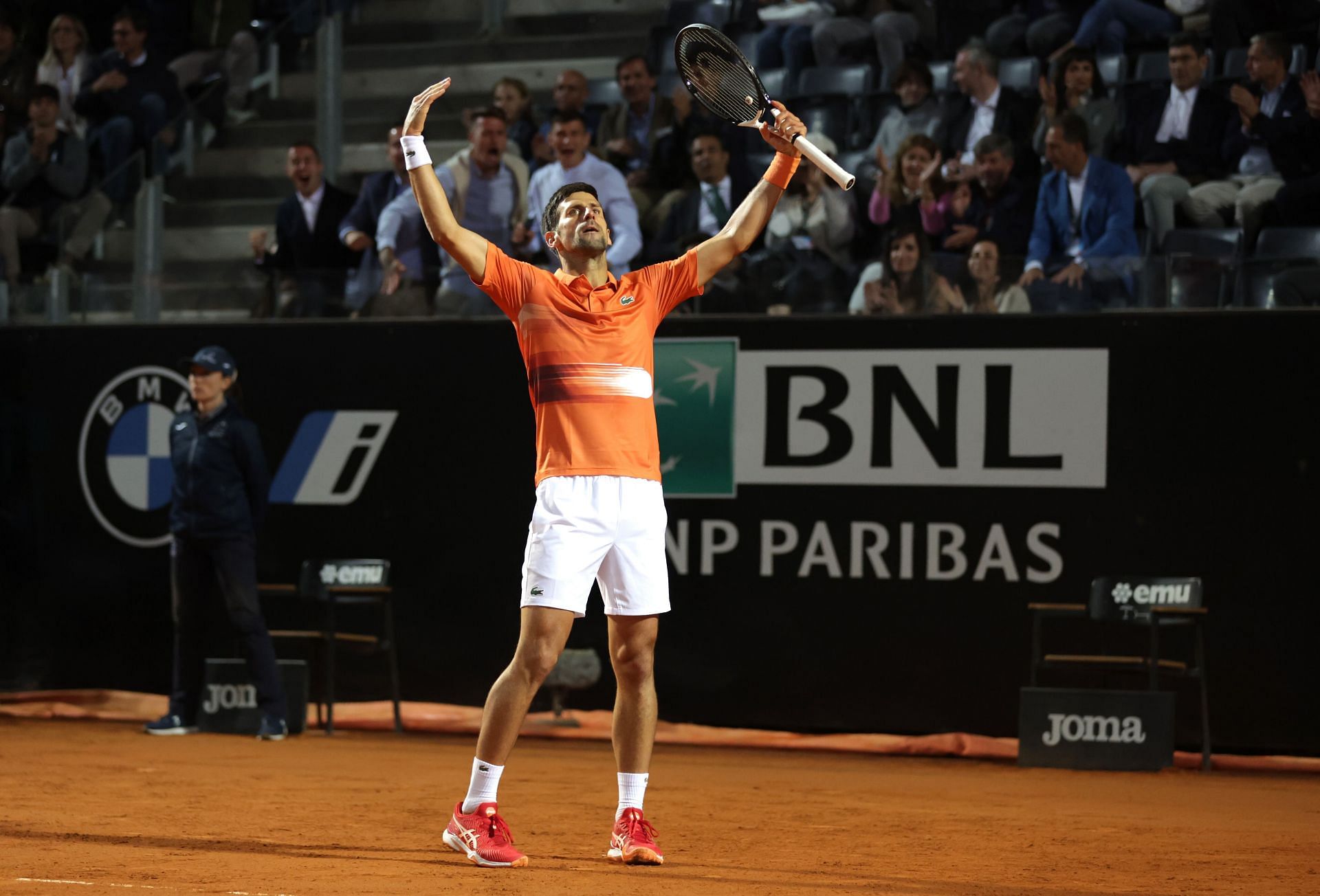 Novak Djokovic at the 2022 Italian Open.