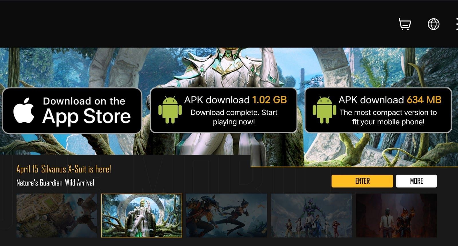 Some regions showcase two different APK links on the game&#039;s official website (Image via Krafton)
