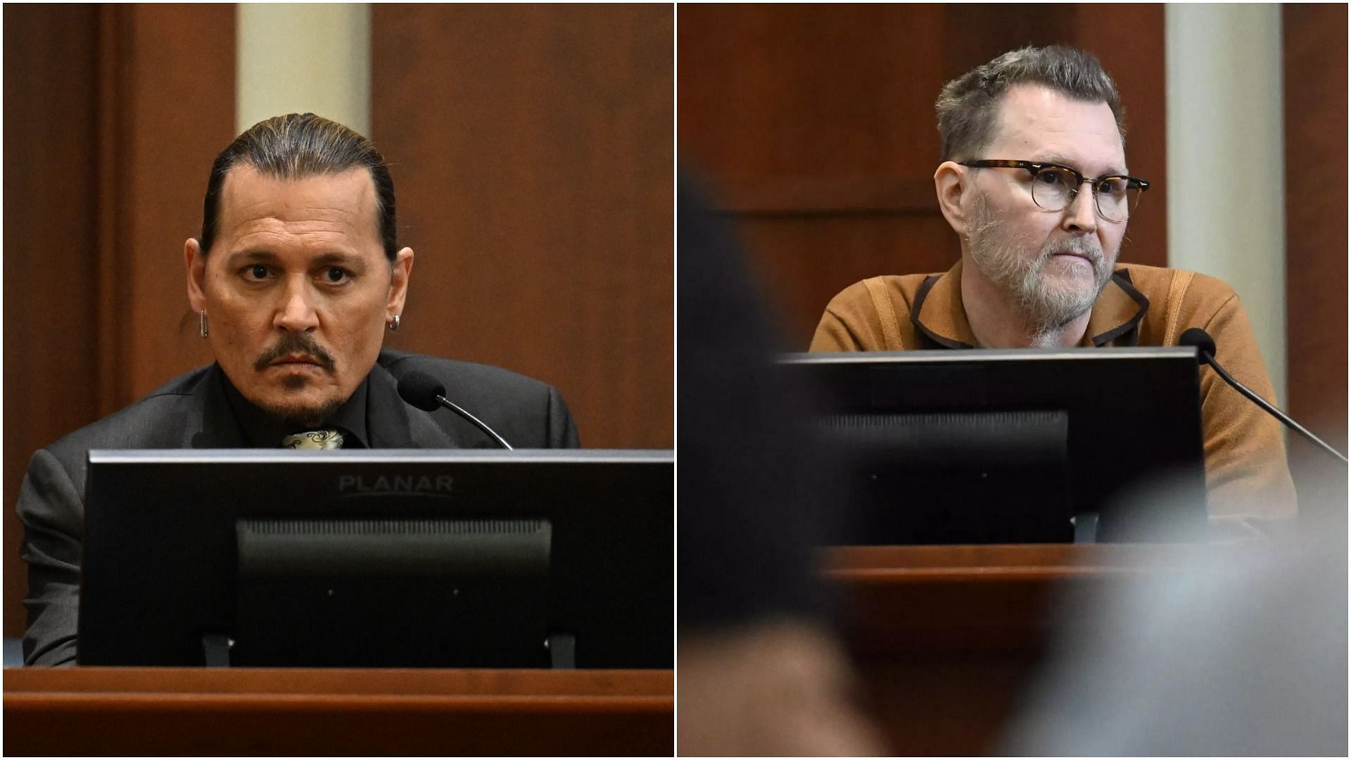 Johnny Depp and Morgan Night in court (Image via Jim Watson/Pool/AFP/Getty Images)