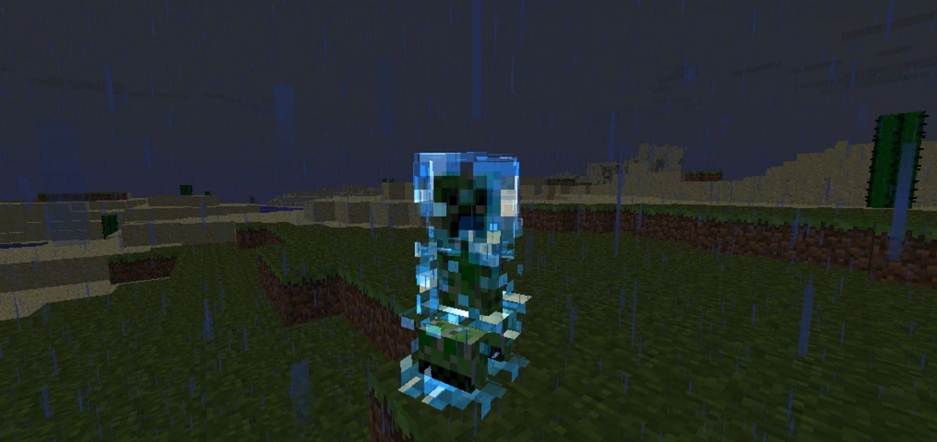 Charged creepers can devastate unsuspecting players despite being very rare (Image via Mojang)