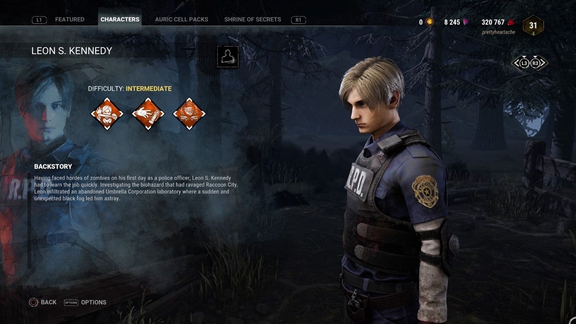 Leon Kennedy as he appears in Dead by Daylight (Image via Behaviour Interactive)