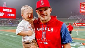 "Mike hitting lasers with a toy bat", "He’s got my All-Star vote as starting pitching" - Fans are in stitches after Mike Trout shares a sneak-peek of a baseball session with his son, Jessa Trout leaves a comment