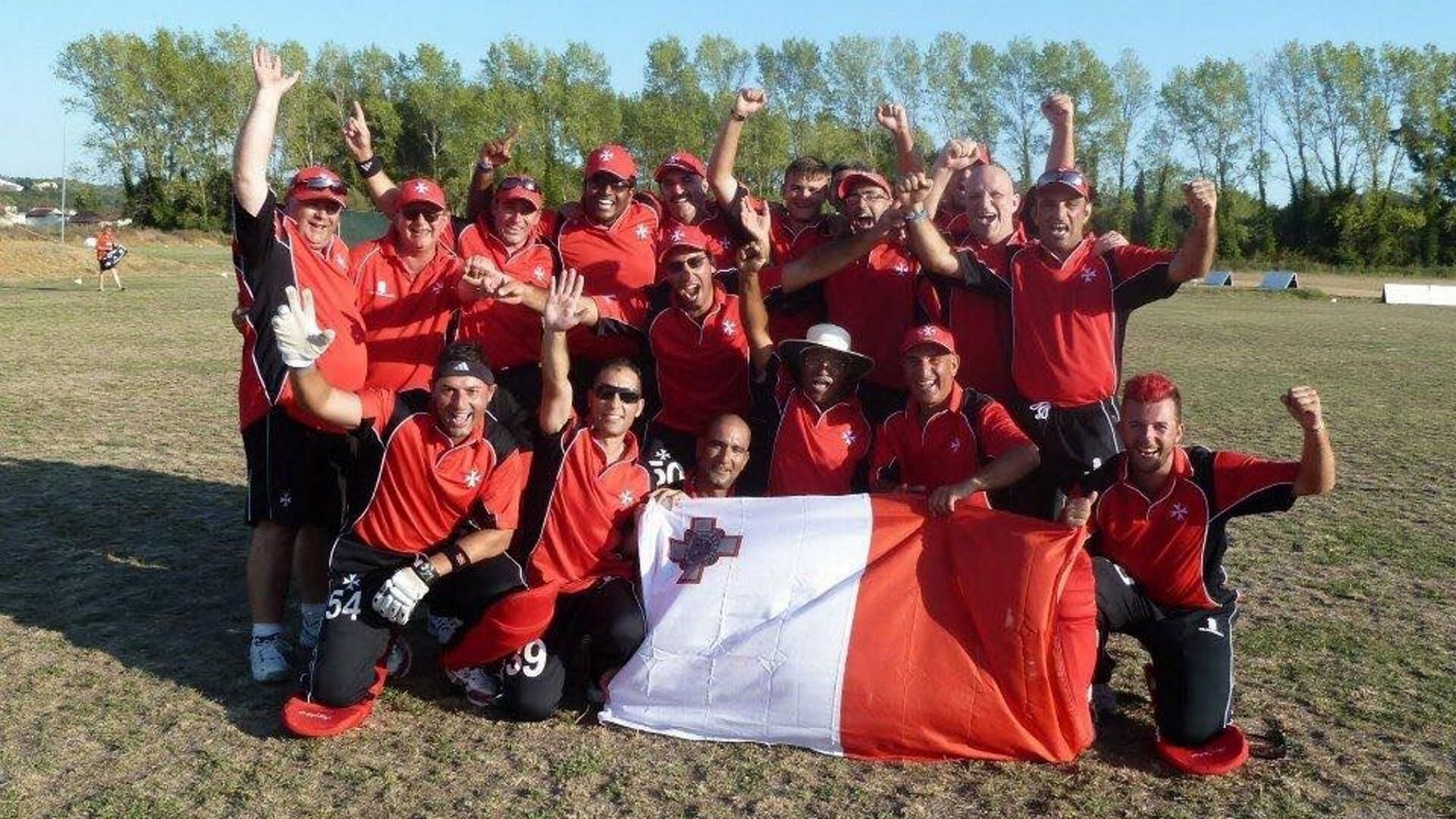 The Malta Cricket team poses for a group photo (Image Courtesy: International Cricket Council)