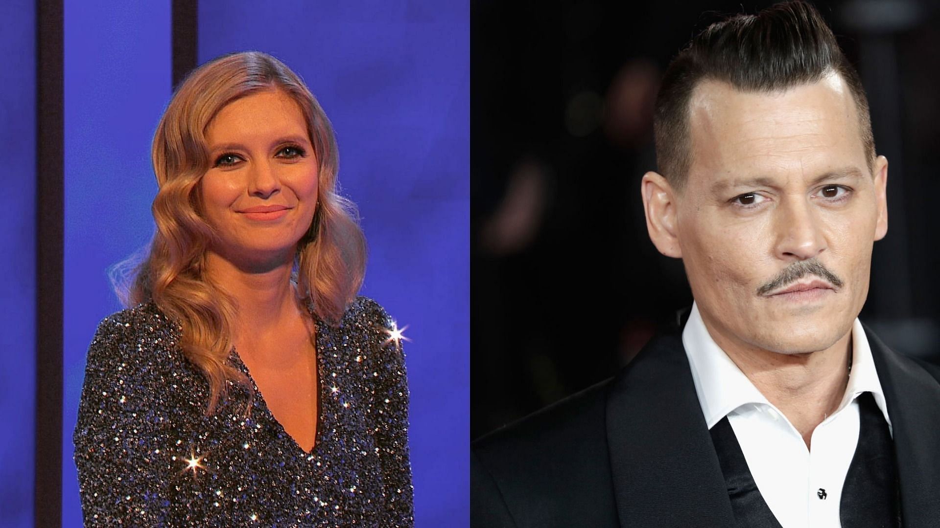 Countdown star Rachel Riley recently condemned Johnny Depp on Twitter (Image via rachelrileyrr/Instagram and Getty Images)