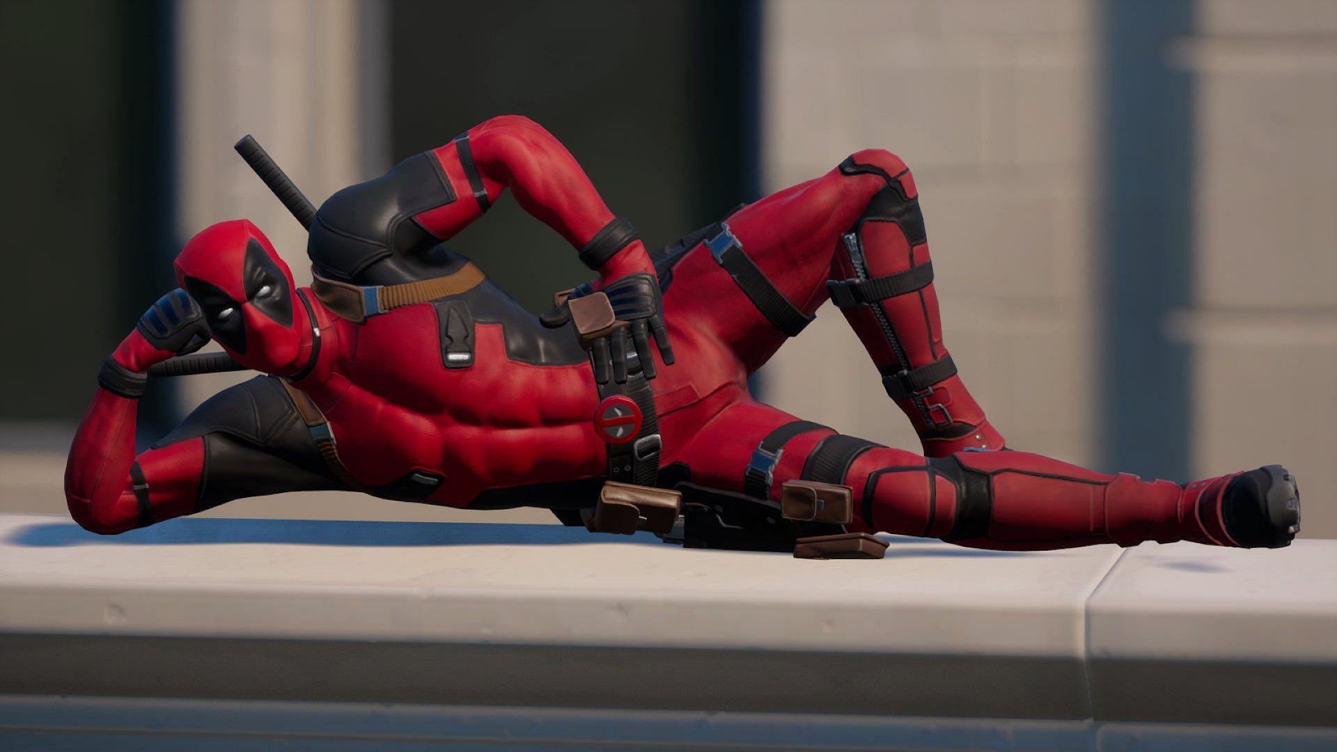 Here&#039;s a mesmerizing picture of Deadpool to look at while waiting for the Fortnite 20.30 update to commence (Image via Twitter/NitroSpidey)