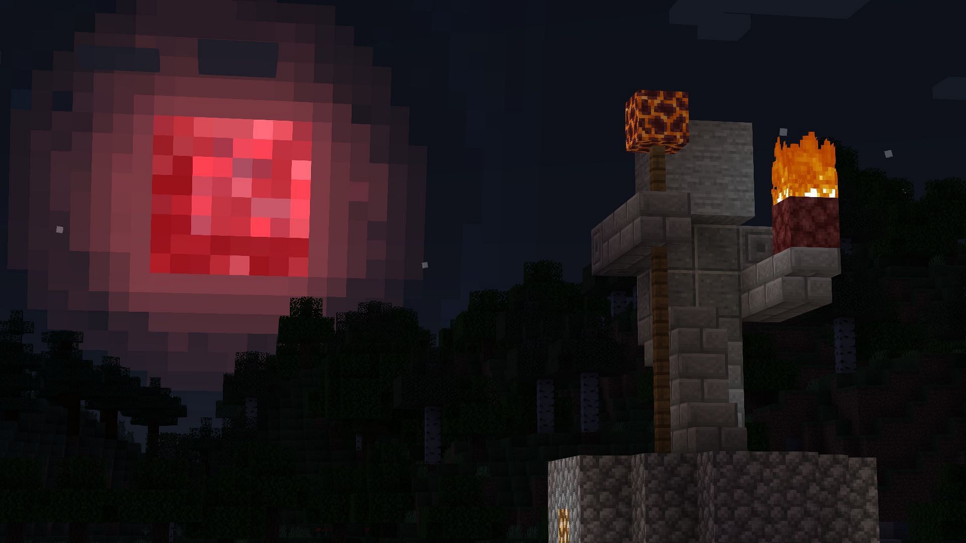 A Minecraft bloodmoon (Image via Reddit)