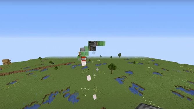 How to make a bomber plane in Minecraft