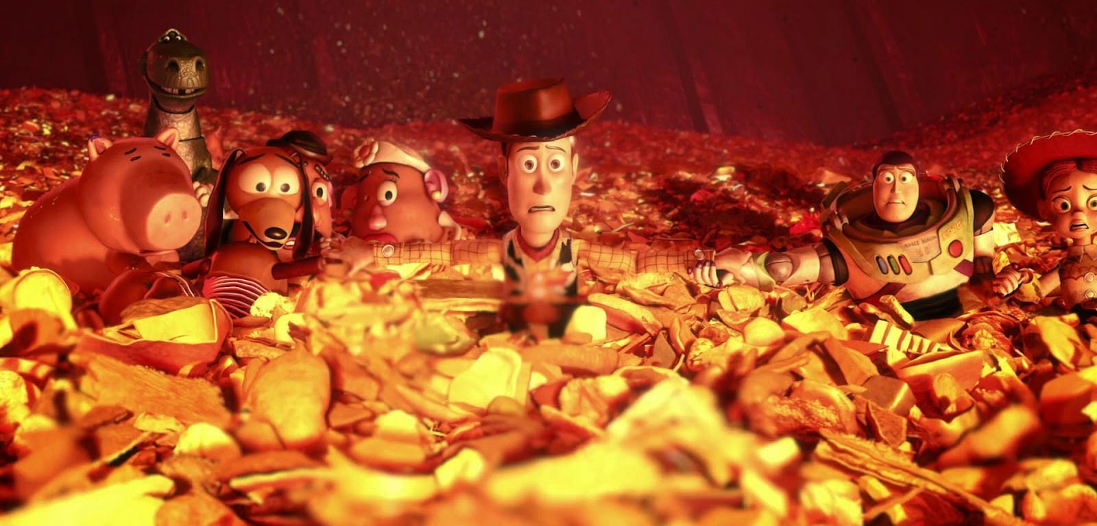 Woody and the gang in peril (Image via Disney)