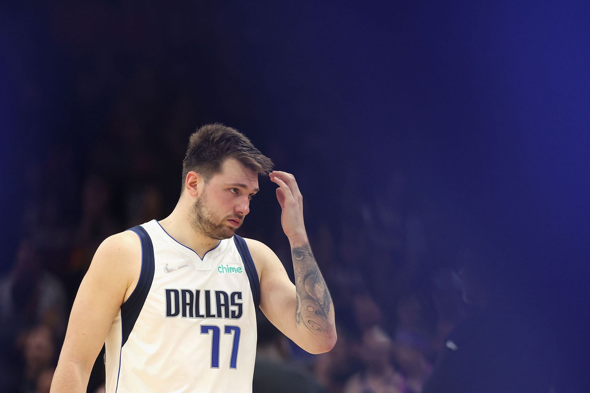 Luka Doncic during the Dallas Mavericks v Phoenix Suns - Game One