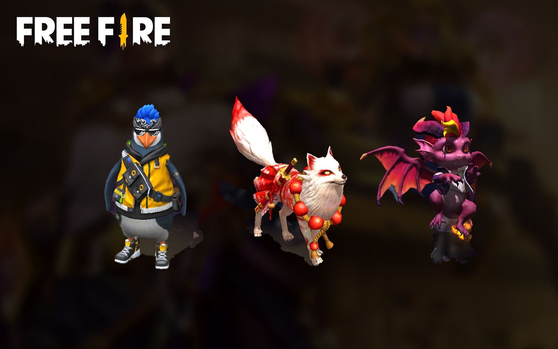 Gamers can get one of the three pets for free in Free Fire MAX (Image via Sportskeeda)