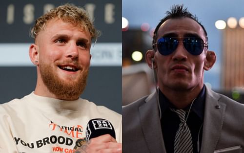 Jake Paul (left); Tony Ferguson (right).