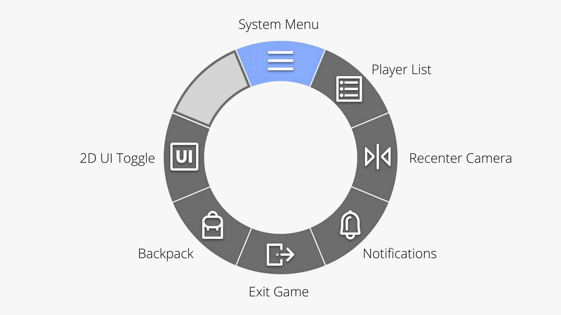 VR Radial Menu (Image via Roblox)