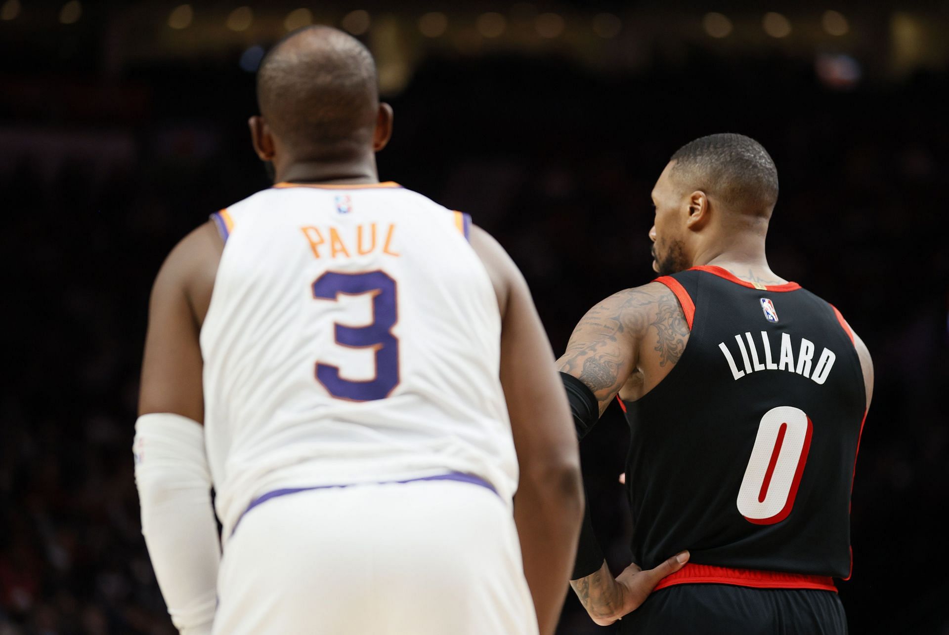 Chris Paul of the Phoenix Suns and Damian Lillard of the Portland Trail Blazers.