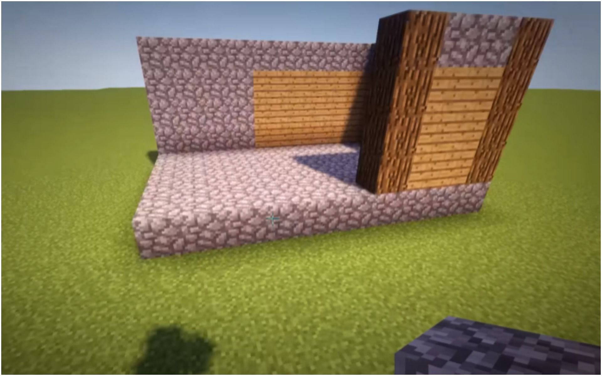 Some cobblestone finishing (Image via Minecraft)