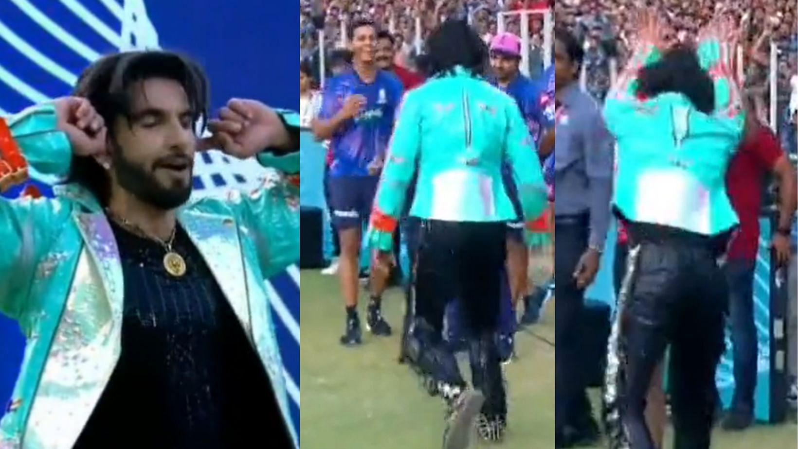 Snippets from Ranveer Singh&#039;s celebrations in the IPL 2022 closing ceremony.