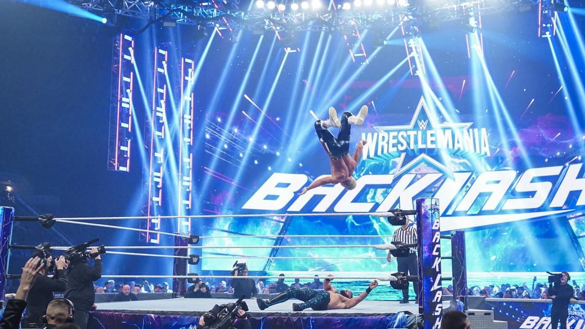 An incredible shot of Cody Rhodes vs. Seth Rollins