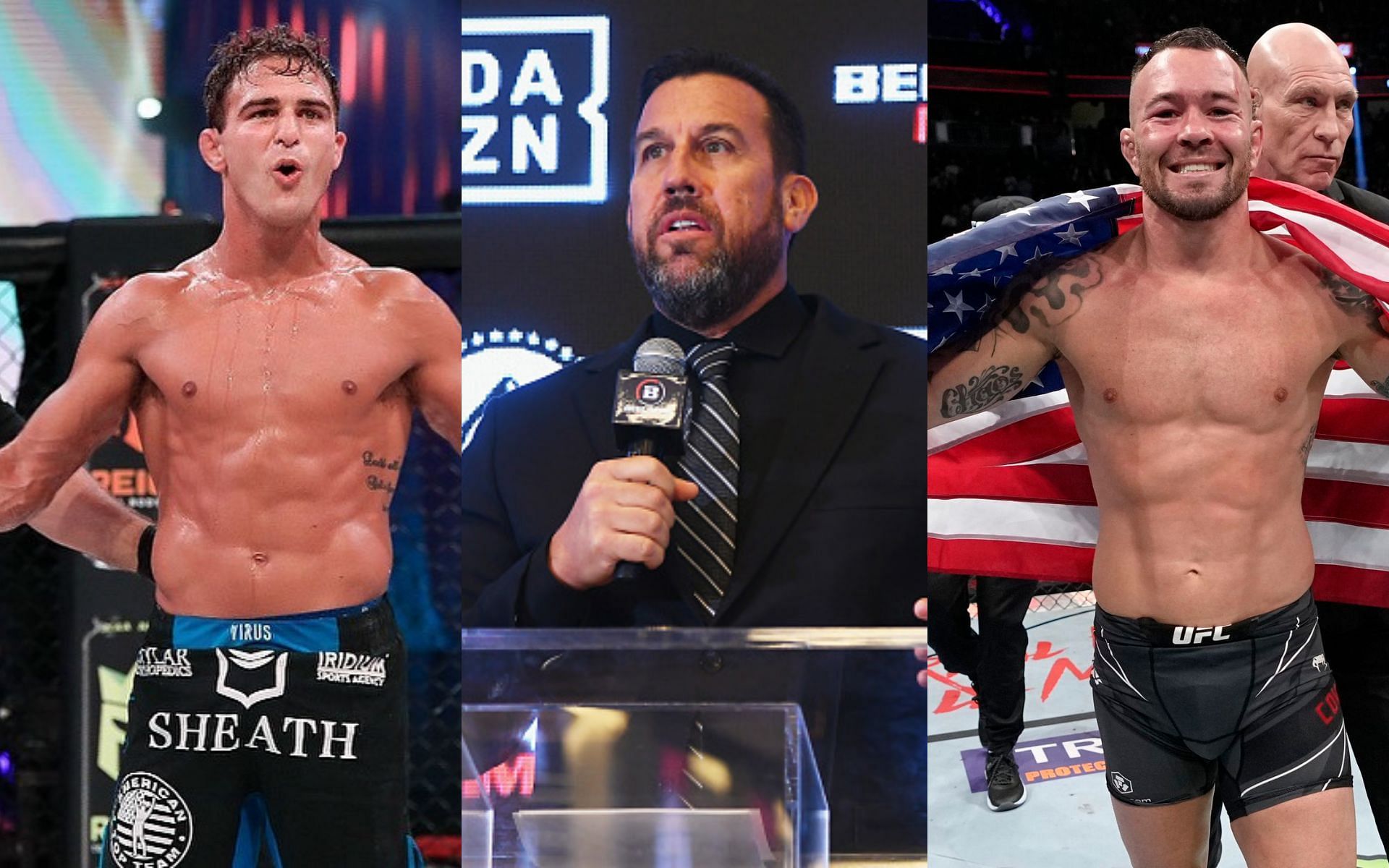 Danny Sabatello (left) (Image via Instagram), John McCarthy (middle), and Colby Covington (right) (Images via Getty)