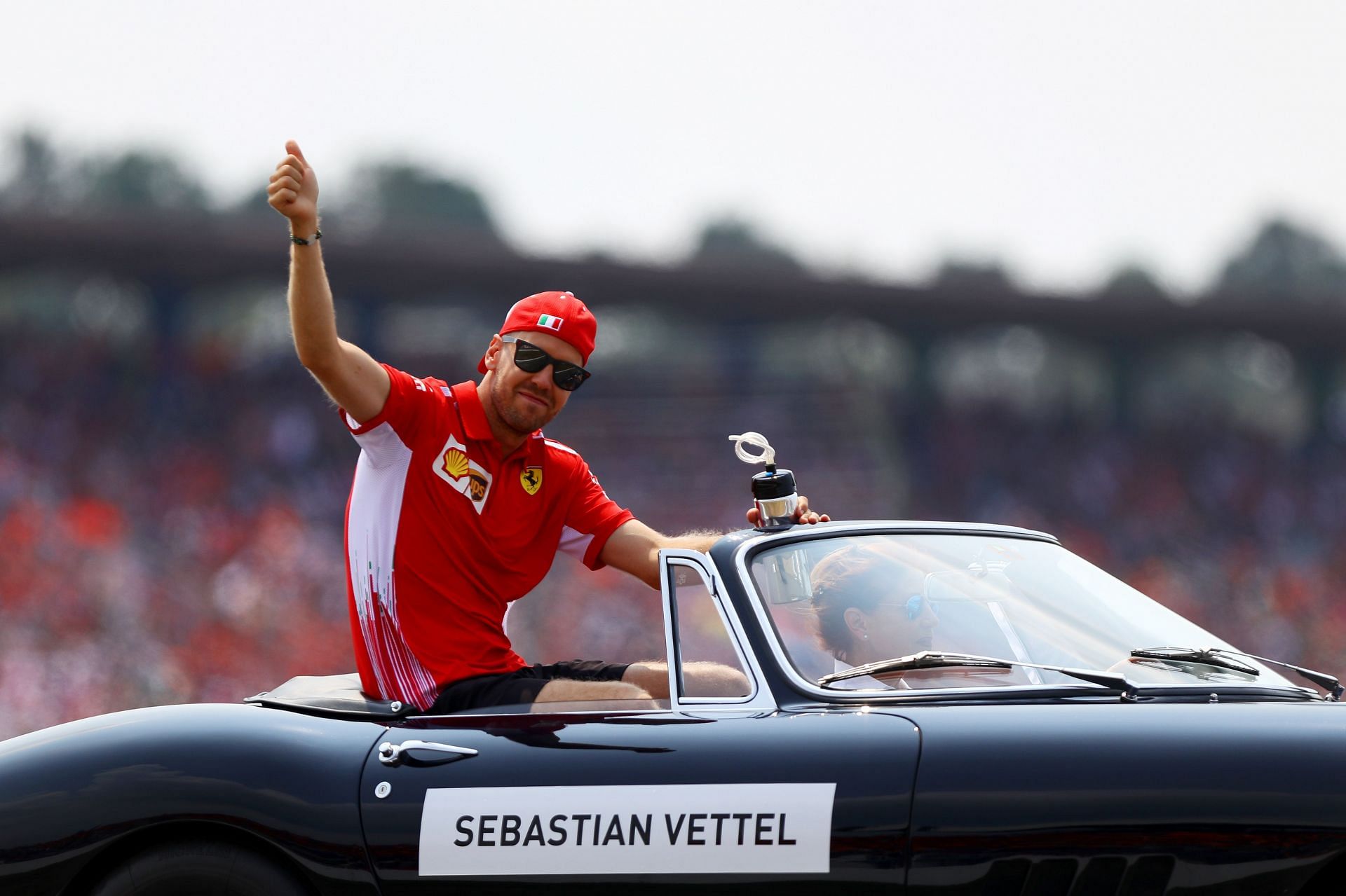 Sebastian Vettel at the Hockenheimring for the 2018 F1 Grand Prix of Germany