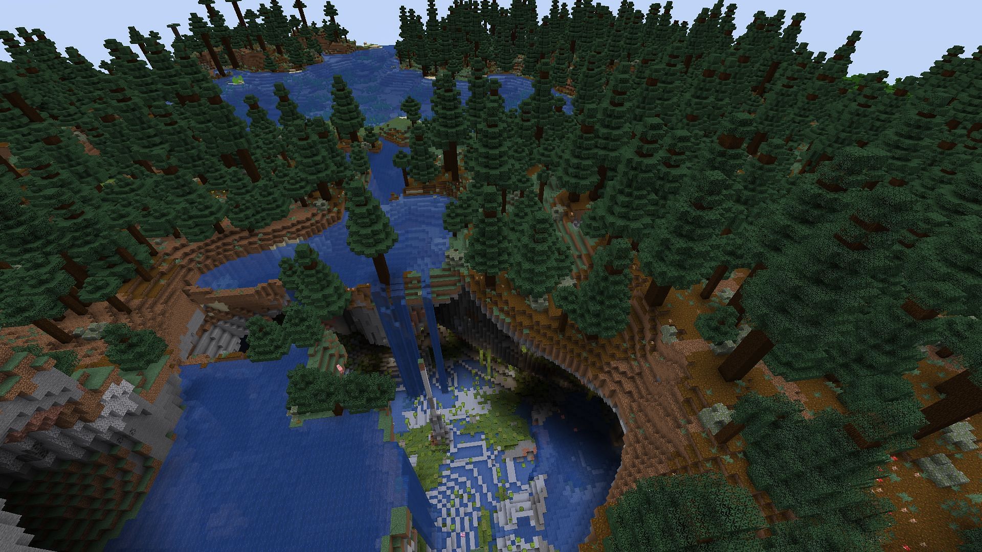 The opening to the lush cave, found at spawn (Image via Minecraft)