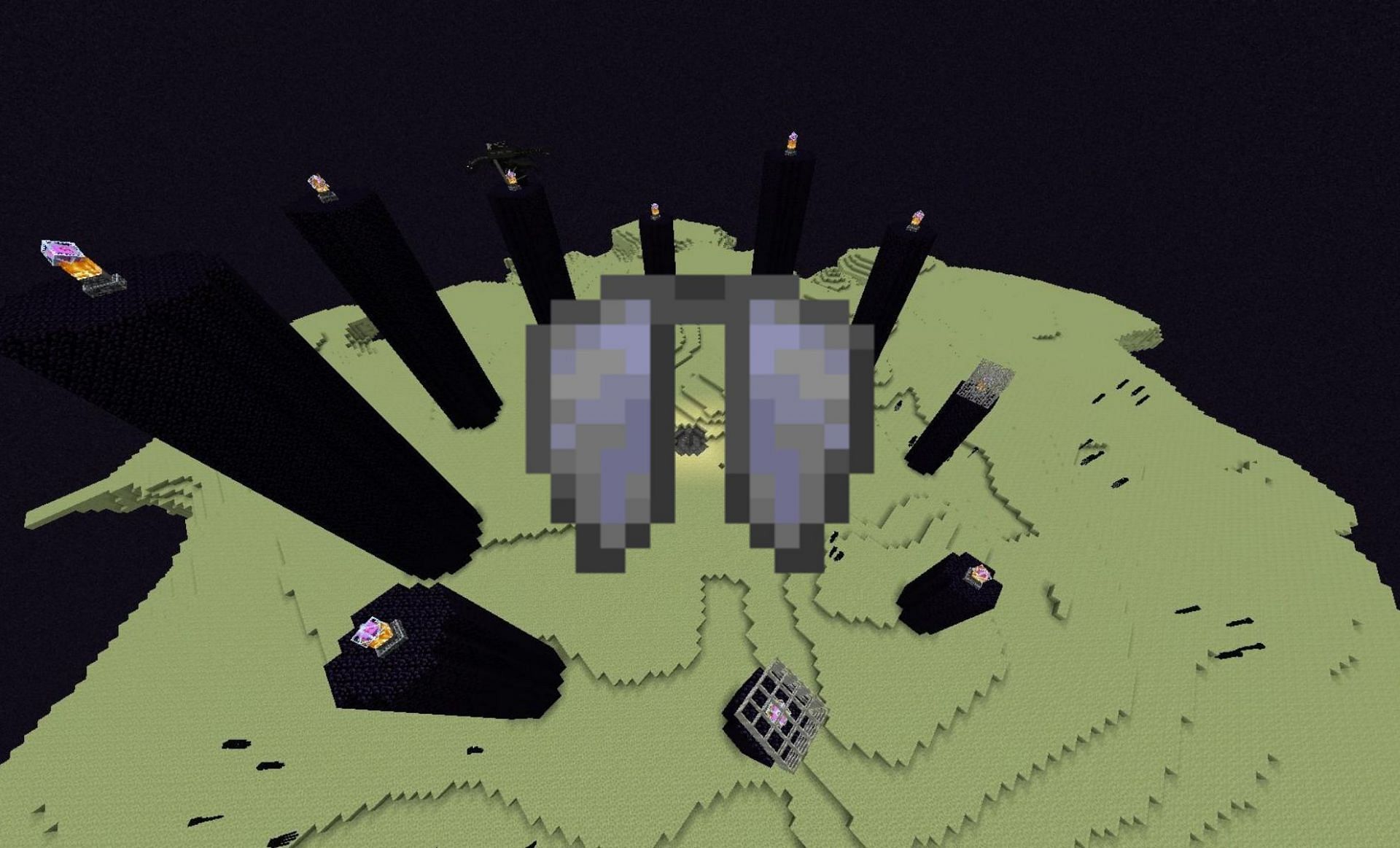 An elytra (Images via Minecraft Wiki)