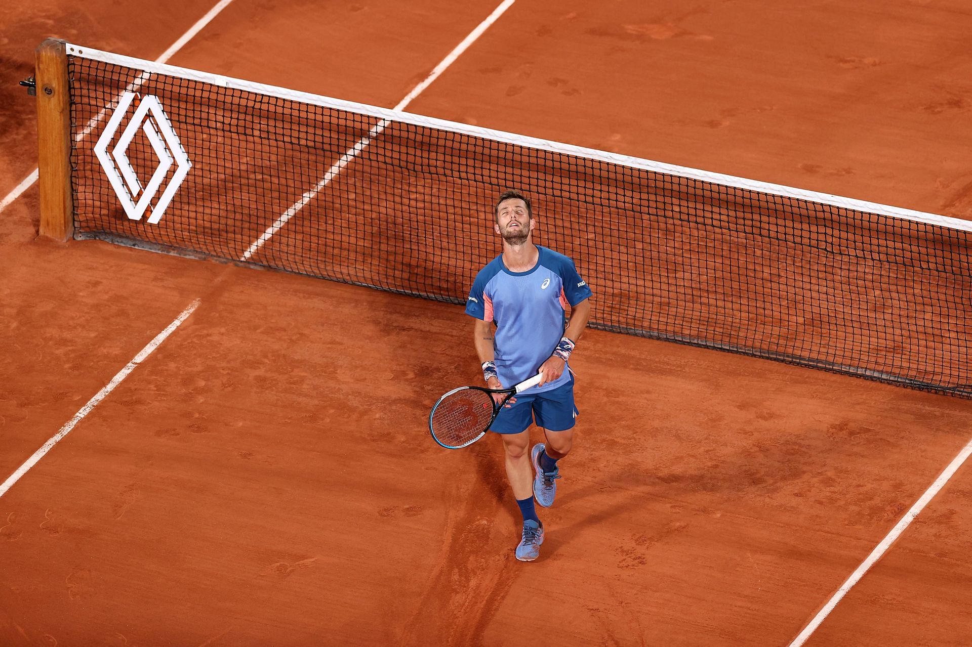 Corentin Moutet rues a missed chance against the Spaniard at the 2022 French Open.