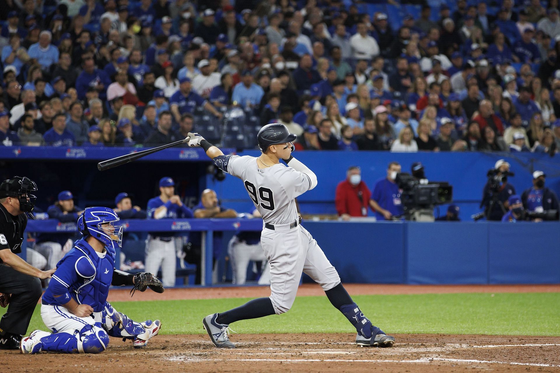 Aaron Judge bats for the Yankees