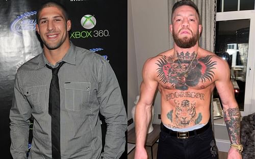 Brendan Schaub (L) and Conor McGregor (R) (via @thenotoriousmma on Instagram)