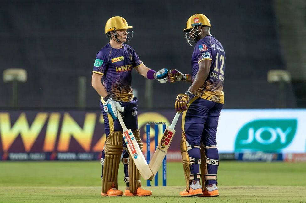 Sam Billings and Andre Russell strung together a 63-run partnership [P/C: iplt20.com]