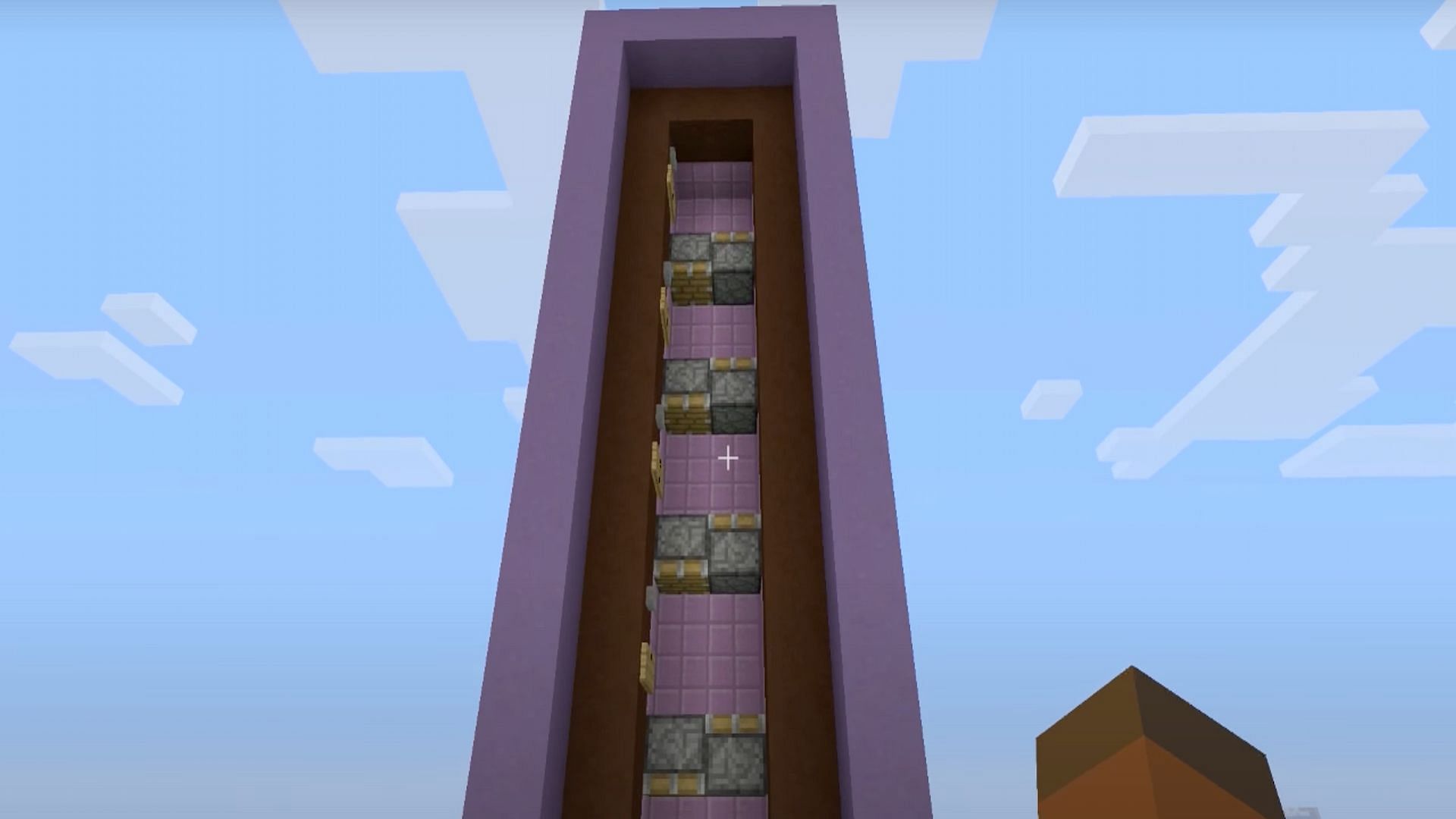Players can easily create this simple multi-floor elevator in Minecraft (Image via Fed X Gaming/YouTube)