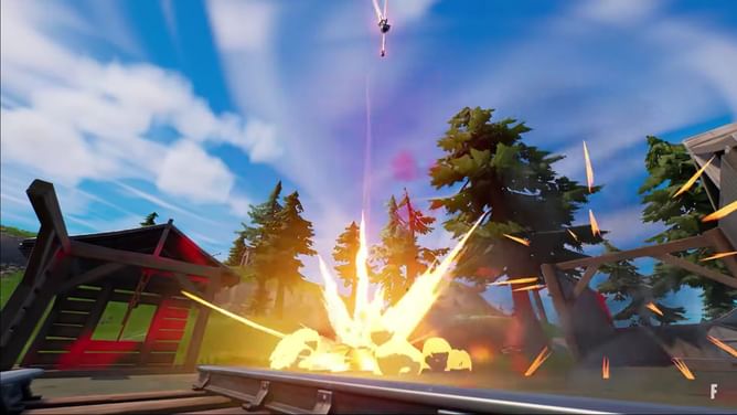 How to call in an Air Strike at The Collider or The Fortress in Fortnite Chapter 3