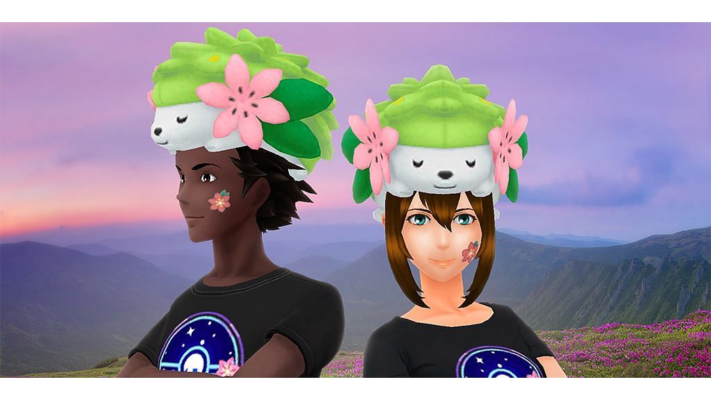 A screenshot of the Shaymin hat players can find in the Pokemon GO Fest 2022 event (Image via Niantic)