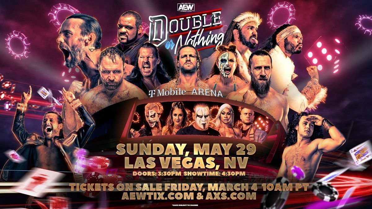 Final match card for AEW Double or Nothing 2022