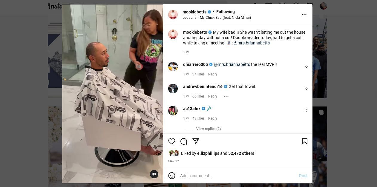 Mookie Betts seriously loves to cut hair - Over the Monster