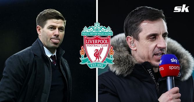 "The players will just laugh at him!" - Gary Neville rubbishes 'absolute nonsense' claim involving Aston Villa manager Steven Gerrard and Liverpool