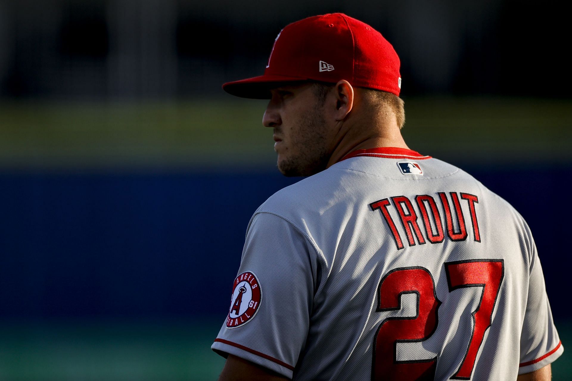 Looks like MLB star Mike Trout is spending his offseason honing