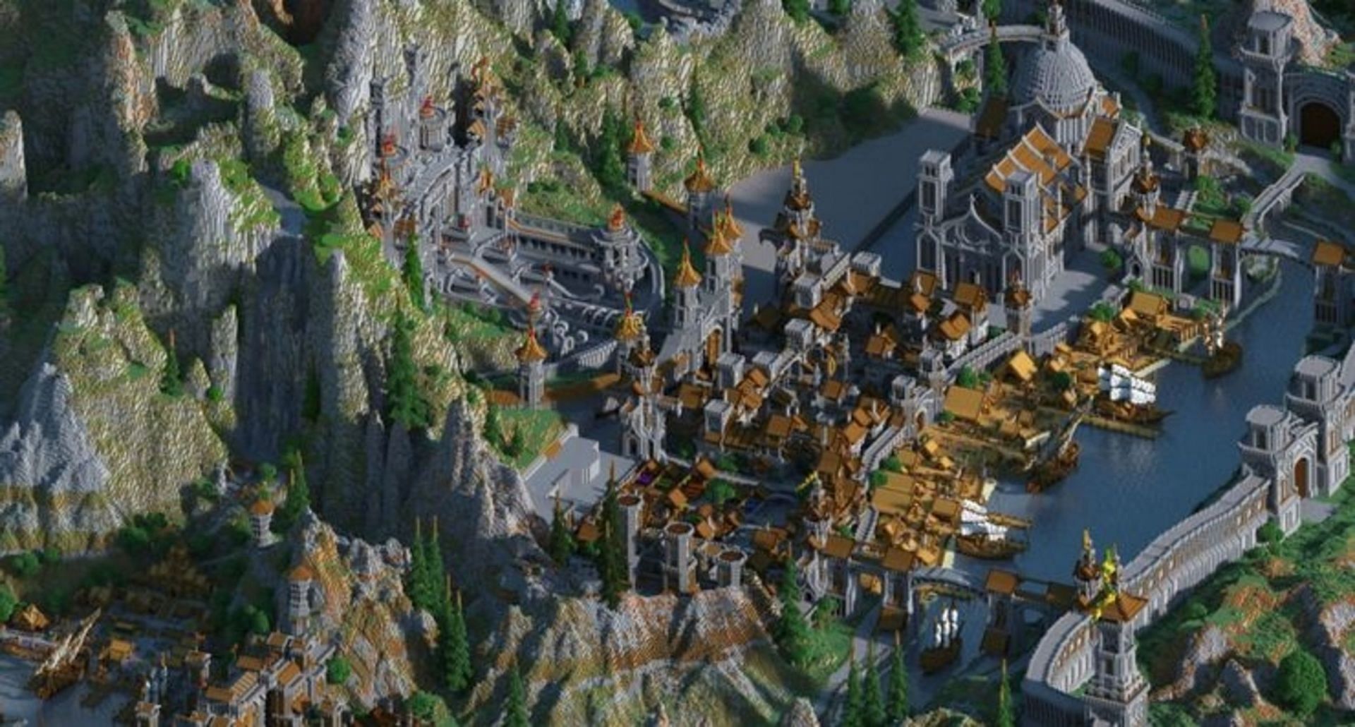 This map is astonishing for being built in a little over a year (Image via JeraCraft/PlanetMinecraft)