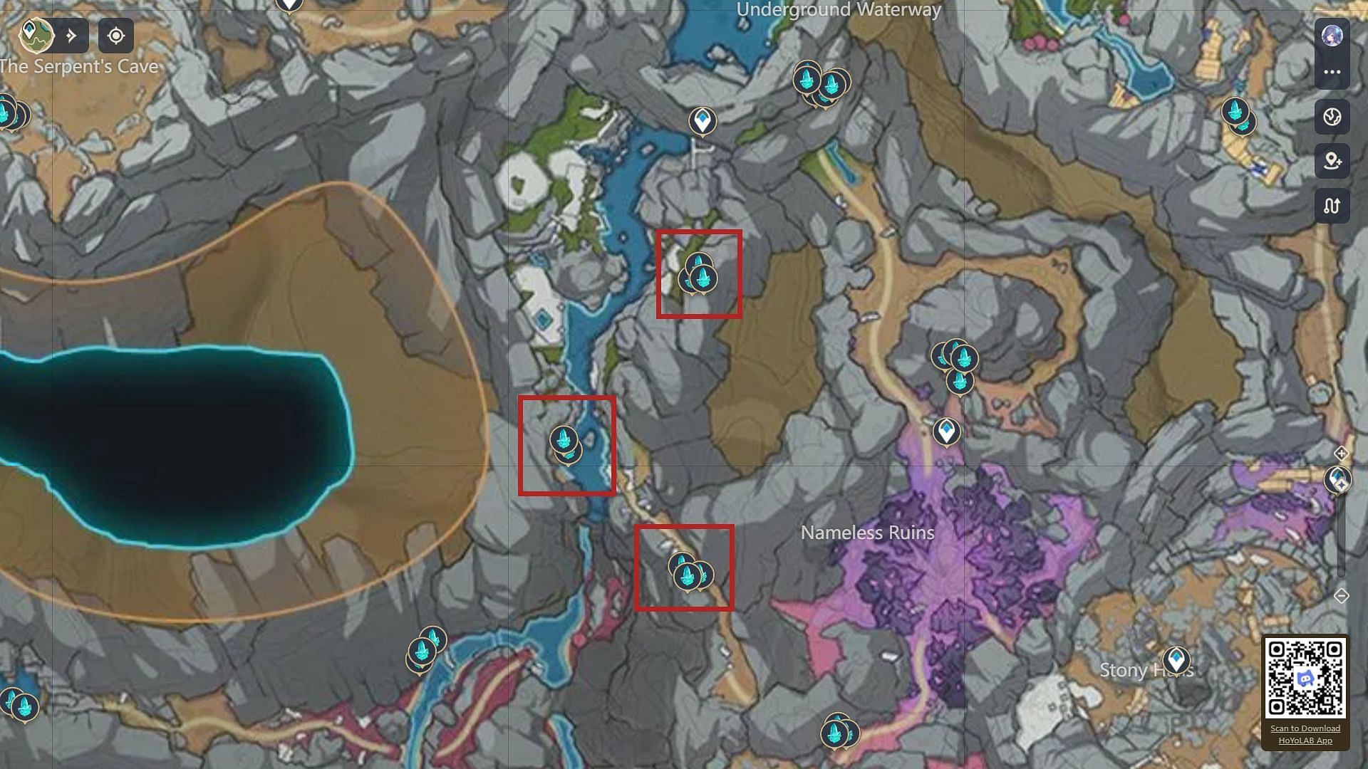 The fourth route in farming Crystal Chunks (Image via HoYoverse)